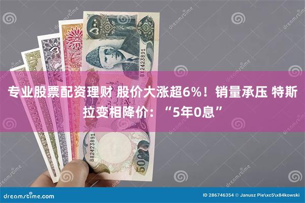 专业股票配资理财 股价大涨超6%！销量承压 特斯拉变相降价：“5年0息”