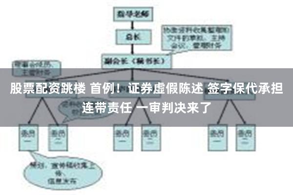 股票配资跳楼 首例！证券虚假陈述 签字保代承担连带责任 一审判决来了