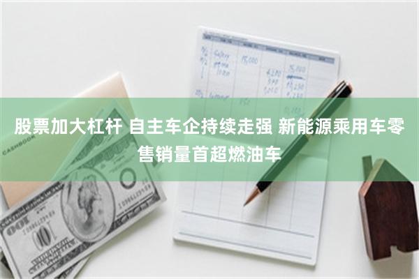 股票加大杠杆 自主车企持续走强 新能源乘用车零售销量首超燃油车