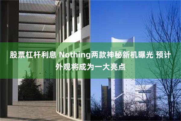 股票杠杆利息 Nothing两款神秘新机曝光 预计外观将成为一大亮点